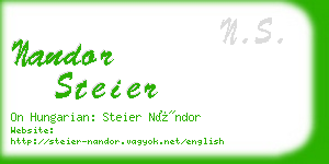 nandor steier business card